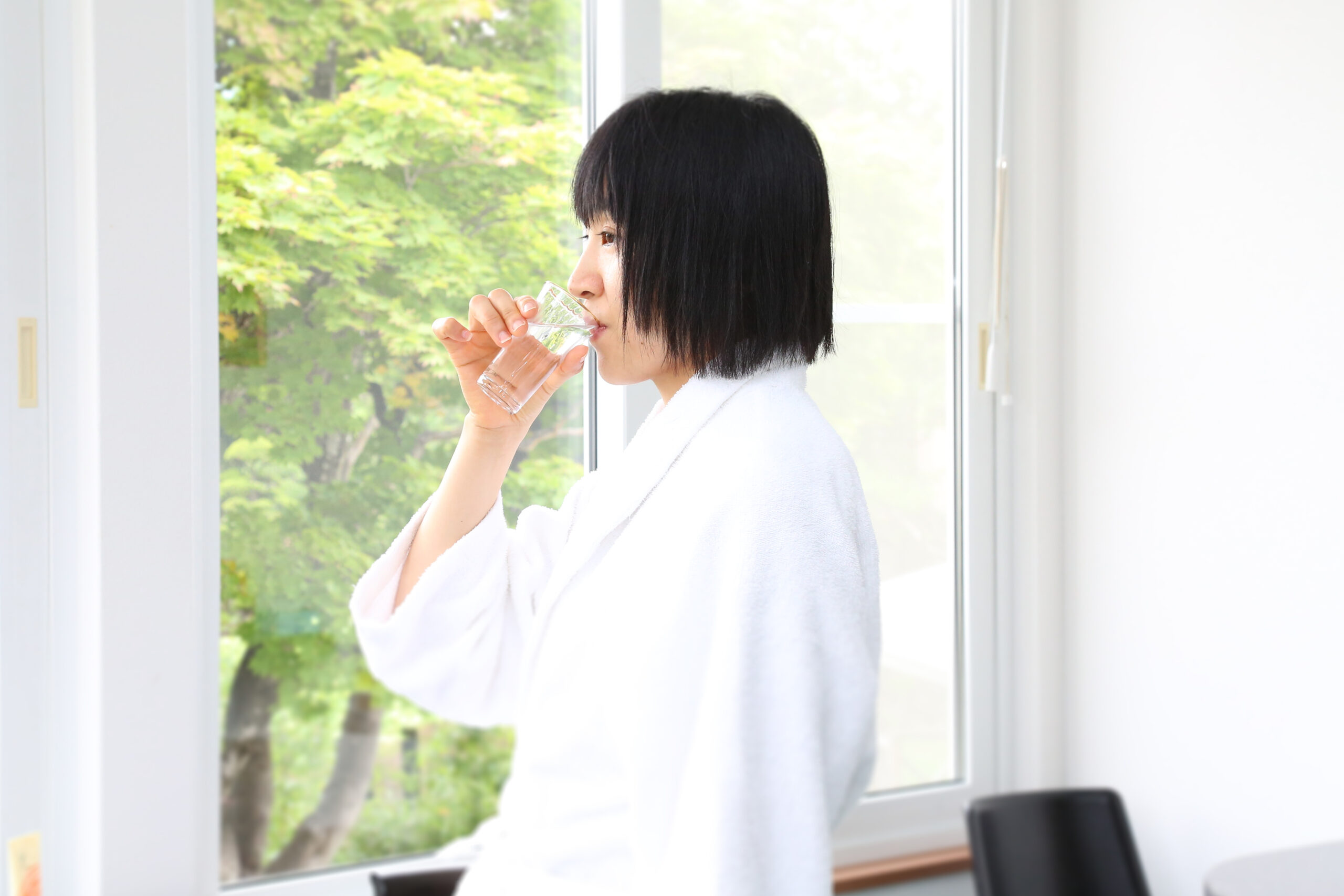 酵素浴の後はしっかり水分補給